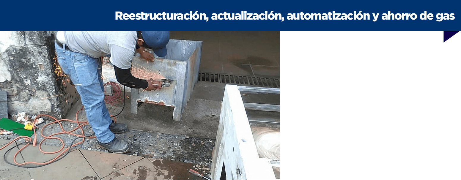 Reestructuración, actualización, automatización y ahorro de gas